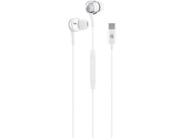 Auriculares - Music Sound AIR CAPSULE, De cable, Escucha inmersiva, Blanco