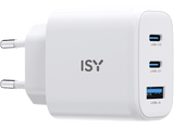Cargador - Isy IWC 4145, Universal, 45W,  1x USB-A, 2x USB-C, Blanco