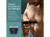 Afeitadora corporal - Philips BG7480/15, 3 Accesorios, 120 min, Autoafilable, Cabezal flexible 2D, Recorta y Afeita, Triple Protect