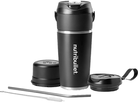 Batidora de vaso - nutribullet FLIP, 11.1 V, 590 ml, Sin BPA, Portátil, Carga USB-C, Negro