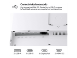 Monitor gaming - LG 49U950A-W, 49 Full-HD, 144 Hz, 5 ms, IPS curvo 3800R, 2x HDMI, Altavoces integrados, Altura ajustable, Blanco