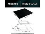 Placa inducción - Hisense HI6321BSOLCE, 3 zonas, Zona XL 32 cm, Calentamiento rápido, Zonas conectables, Negro