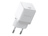 Cargador de pared - Baseus PALM, 20W, Tipo C, Carga ultrarrápida, Control de temperatura, Universal, Blanco Moon