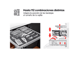 Lavavajillas - LG DF273FW,  14 servicios, 10 programas, 60 cm,  QuadWash™, Blanco
