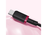 Cable USB - Baseus Dura, USB-C a USB-C, 200 cm, 100W, Carga rápida, Ultrarresistente, Negro y Rojo