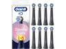 Recambio para cepillo dental - Oral-B iO Gentle Care, Pack de 8 unidades, Para encías sensibles, Negro