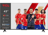 TV LED 43 - TCL 43P6K, UHD 4K, AiPQ, Smart TV, DVB-T2, Smart TV, 60 Hz, Negro