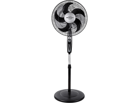 Ventilador de pie - Orbegozo SF0149, 40 cm, 5 aspas, 3 niveles, Oscilante, Negro