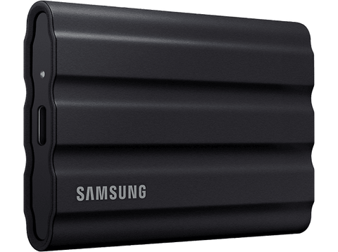 Disco duro SSD externo 2 TB - Samsung T7, USB Tipo C, SSD, Serie MU-PE1T0S Negro