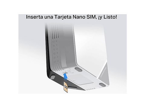 Router - Mercusys MB520-5G WiFi 6, 2402 Mbps, Ranura Nano SIM, Puerto LAN/WAN 2.5G, Hasta 256 Dispositivos, Compatible con EasyMesh y VoLTE, Blanco