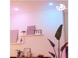 Bombilla inteligente - Philips  PHI WFB 50W GU10 GLASS 922-65 RGB 2PF/6, Luz blanca y multicolor, Pack 2, Blanco
