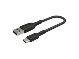 Cable USB - Belkin Cable trenzado USB-C a USB-A, 15 cm, 15 W, Compatibilidad Universal, Negro
