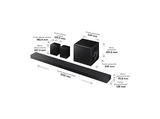 Barra de sonido - Samsung HW-Q990H/XC, Bluetooth, Inalámbrico, 756 Watt, Samsung SmartThings, Negro Titanio