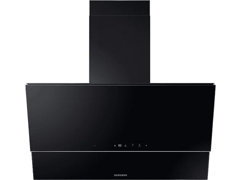 Campana decorativa - Samsung NK36C9804WB/UR, 5 velocidades, 560 m³/h, 90 cm, Cristal Negro