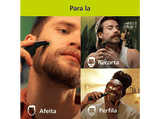 Barbero -  Philips One Blade Pro QP6552/15, maquinilla de afeitar cara y cuerpo, cuchilla 360, uso en seco y mojado, 20 longitudes,  autonomía 120 min