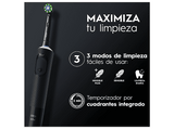 Cepillo eléctrico - Oral-B Vitality Pro, 1 Cabezal de recambio, Temporizador 2 minutos, Diseñado Por Braun, Negro