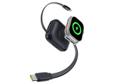 Cable USB-C - Baseus All-in-One retráctil, 90 cm, Tipo C a Tipo C, Universal, Carga rápida, 100W, Carga SmartWatch 2.5W, Negro Midnight