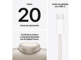 Apple AirPods Max 2, Diadema Bluetooth, Cancelación activa de ruido, Bluetooth, Smart Case, Starlight