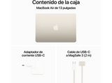 Apple MacBook Air (2024), 13,6, Chip M3, GPU de 8 núcleos, 8 GB RAM, 256GB de SSD, Teclado Magic Keyboard Touch ID, macOS, Blanco estrella