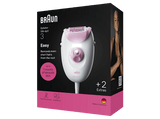 Depiladora - Braun Silk·épil 3 3-031, Depiladora de arranque con cable, Piel suave duradera, Cabezal rasuradora, Rosa