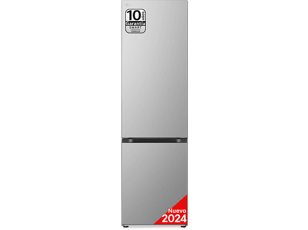 Frigorífico combi - LG GBV7280BPY, No Frost, 203 cm, 387 l, DoorCooling+™, SmartThinQ™, Inox antihuellas