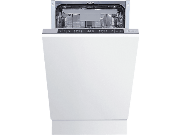 Lavavajillas integrable - Hisense HV543D10, 11 servicios, 7 programas, 44.8 cm, Tercera bandeja, Inverter, Integrable