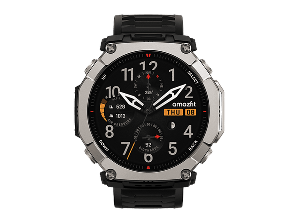 Smartwatch - Amazfit T-REX ULTRA 2, Correa 145 - 215mm, Resistente al Agua 10ATM, Pantalla 1.5" AMOLED, GPS, +180 Modos Deportivos, Negro