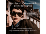 Gafas IA - Ray-Ban Meta Wayfarer (Gen 3), Negro brillante, Lentes polarizadas en verde, Gafas con IA y cámara, Talla estándar, Unisex
