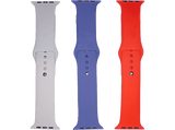Pack Correas - Friendly License, Apple Watch 42/44/45 mm, Cierre click, Gris, Azul, Rojo