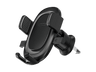 Soporte de móvil para coche - Baseus Clamp-Type Set, Doble modalidad: Ventosa y Gancho de rejilla, Sujeción automática, Universal, Negro Cluster