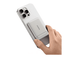 Powerbank - Baseus PicoGo Ultra-Mini Magnetic, 5000mAh, 20W, Carga ultrarrápida inalámbrica Qi2, USB-C, Con cable, Universal, Blanco Titanium