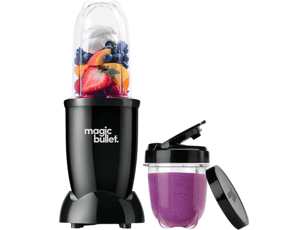 Batidora de vaso - Magic Bullet MBR06B, Tritan, Sin BPA, 6 Piezas, 200 W, 0.550 l o 0.355 l, Negro