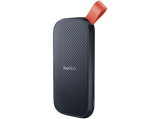 Disco duro SSD externo 480GB - SanDisk Portable SSD, Portátil, USB 3.2 Gen 2, Lectura de hasta 520 MB/s, Gancho de goma, Gris