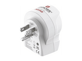 Adaptador de viaje - Hama 00223479, De EU a US, Con 2 puertos USB, 20W,  Blanco