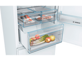 Frigorífico combi - Bosch KGN36VWEA, No Frost, 186 cm, 326 l, Cajón VitaFresh, EasyAccess, Blanco