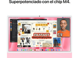 Apple iMac (2024) 24 Retina 4.5K, Chip M4, CPU de 10 núcleos, GPU de 10 núcleos, 16GB de RAM, 256 GB de SSD, Gigabit Ethernet, Rosa