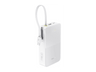 Powerbank - Baseus EnerFill Bipow2 Pro, 20000mAh, 22.5W, Cable retráctil, Carga simultánea ultrarrápida, USB-C, Blanco Moon