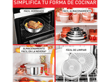 Set de sartenes - Tefal L881S4 Ingenio, 4 piezas, Mango extraíble, Revestimiento titanio antiadherente, Indicador de calor, Acero Inox