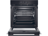 Horno - HAIER H6 ID46G3SYTB, Multifunción, Sistema de limpieza integrado Pirolítico + Hidrolítico, 27 funciones, 78 l, Negro