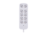 Regleta - ISY IPS-9120-W, 2 metros, 10 tomas, Blanco