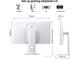 Monitor gaming - LG UltraGear™ 32G810SA-W, 32 4K UHD, 144 Hz, 1 ms, 2x HDMI, 1x USB-C, FreeSync™, Smart TV webOS, Morado grisáceo