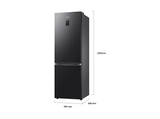 Frigorífico combi - Samsung Bespoke AI RB34C775CB1/EF, Total No Frost, 185.3 cm, 344 l, Grafito