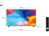 TV LED 50 - TCL 50P635, LCD, 4K HDR TV, Google TV, Control por voz, Smart TV, Dolby Audio, HDR10, Negro