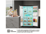 Frigorífico americano - Hisense RS818N4TIE1, No Frost, 179 cm, 636 l, WI-FI, Dispensador Agua & Hielo, Inox
