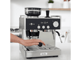 Cafetera express - Breville Barista Signature, 15 bar, 2 Tazas, 1600W, Café en grano, Inox/Negro
