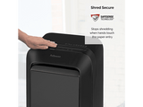 Destructora de papel - Fellowes LX210, 16 hojas, 23 litros, Negro