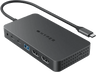 Hub USB/Concetrador - Hyper Next Dual, 7 puertos, HDMI, USB-C, USB-A, 100 W, Gris