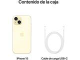 Apple iPhone 15, Amarillo, 512 GB, 5G, 6.1 OLED Super Retina XDR,iOS, Chip A16 Bionic