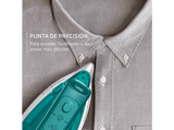 Plancha de vapor Rowenta First Class, Plancha de viaje, Doble voltaje 120-240 V, Vapor vertical, Golpe de vapor 45 g/min, Calentamiento rápido, Verde