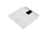 Báscula analizador de fitness - Jata HBAS2501, Peso máx. 180 kg, Pantalla LCD, 8 Sensores Alta Precisión, Memoria para 8 Personas, Blanco